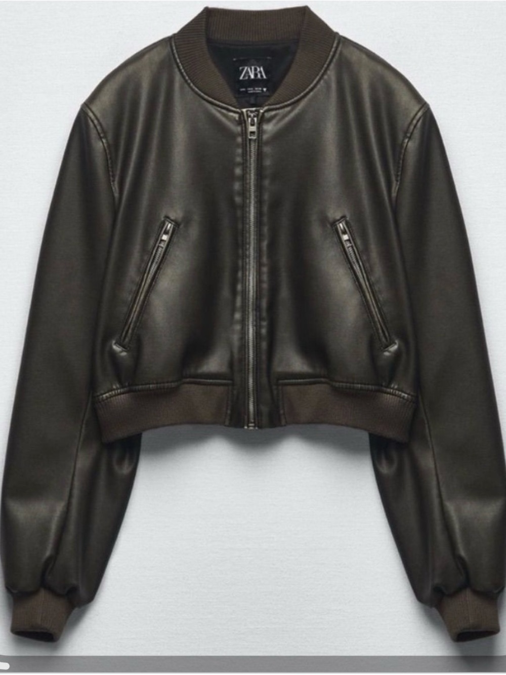 Zara Bomber Jacket with Ribbed Details XS
